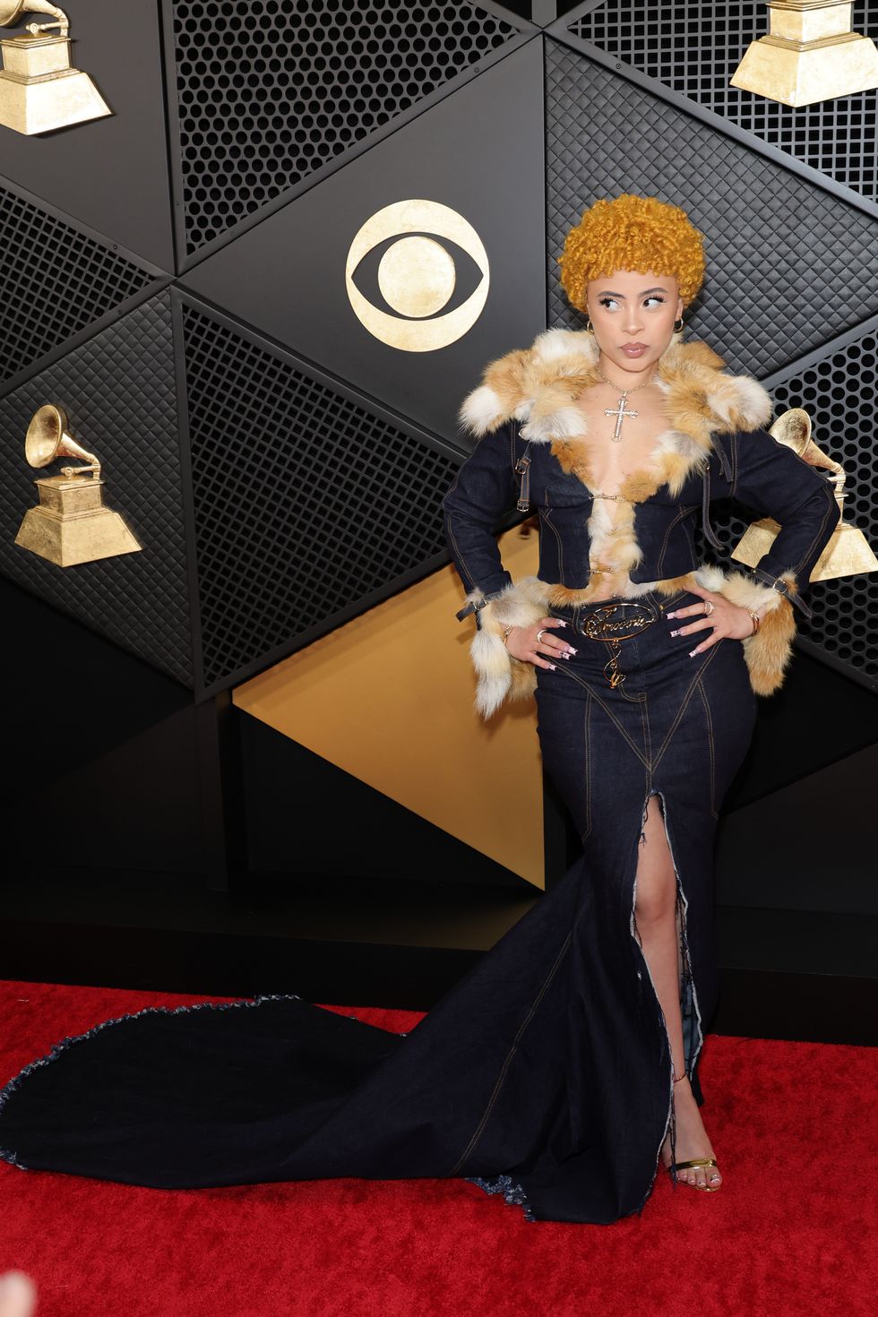 los angeles, california february 04 for editorial use only ice spice attends the 66th grammy awards at cryptocom arena on february 04, 2024 in los angeles, california photo by kayla oaddamswireimage