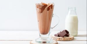 iced chocolate milkshake drink