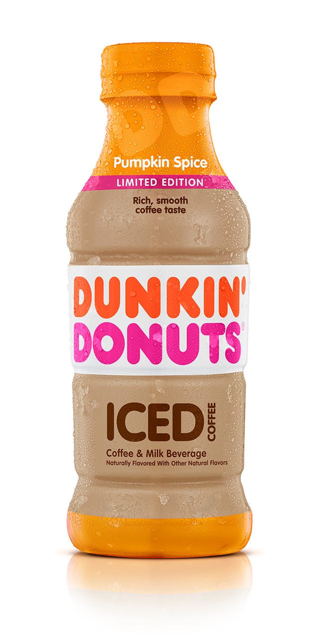 Dunkin' Donuts Releases Pumpkin Spice Bottled Iced Coffee