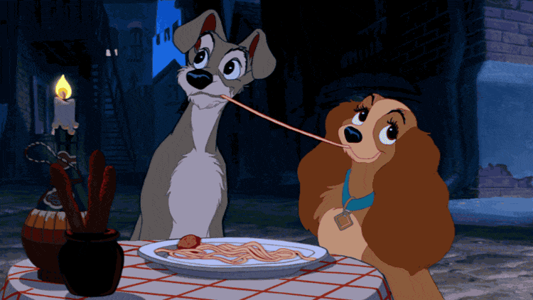 lady and the tramp kiss