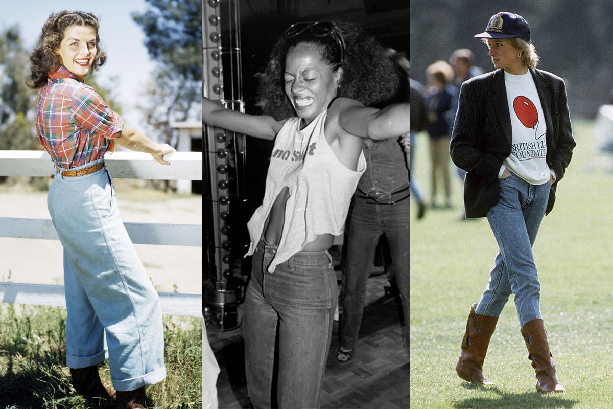 1950s fashion for teenage girls with jeans