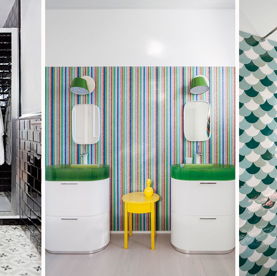 Enfadarse asignar Ingenioso Ideas con azulejos para decorar el cuarto de baño con estilo