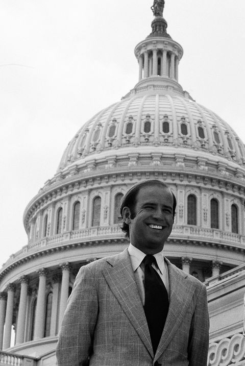 american politician and us senator and future us vice president joe biden smiles in a bicentennial minutes segment, a series of nightly shorts commemorating the bicentennial of the american revolution which aired from 1974 1976, august 12, 1974 photo by cbs photo archivegetty images