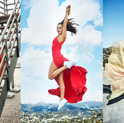 Collage, Fashion, Fun, Dancer, Photography, Dress, Photomontage, Fashion design, Art, Jumping, 