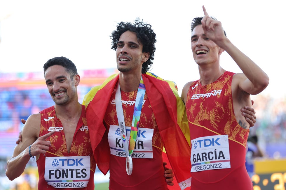 mohamed katir, mario garcía romo e ignacio fontes