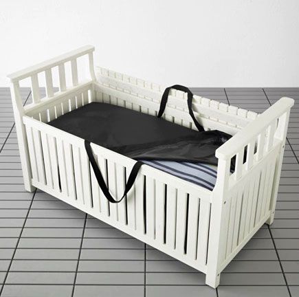 Product, Furniture, Infant bed, Cradle, Bed, Baby Products, Room, Rectangle, studio couch, Wood, 
