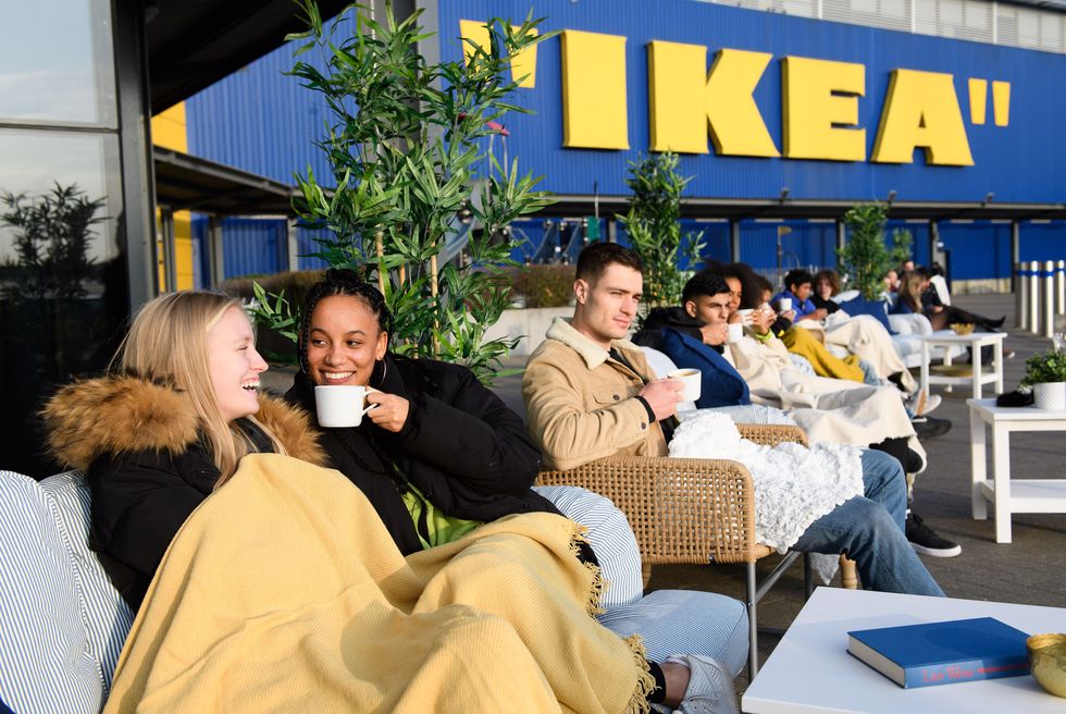 A London IKEA changed to “IKEA” for Virgil Abloh's new collection