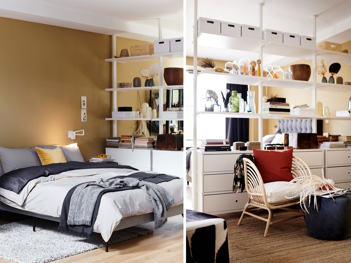Un dormitorio clásico y romántico con decoración de IKEA