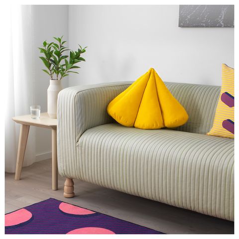 Furniture, Yellow, Orange, studio couch, Room, Couch, Bed, Futon, Interior design, Table, 