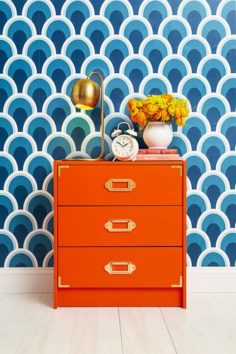orange dresser upcycled furniture