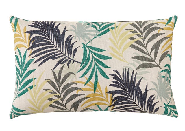Funda de cojín estampado tropical
