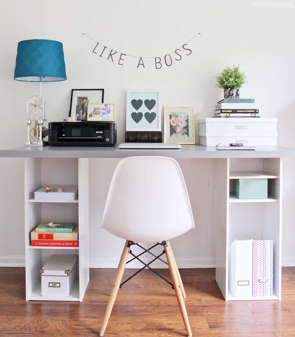 15 DIY Desk Plans for Your Home Office - How to Make an Easy Desk