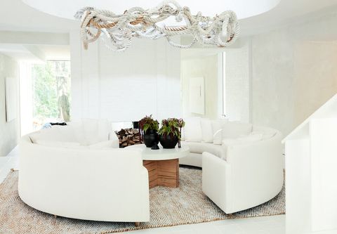 white painted rug