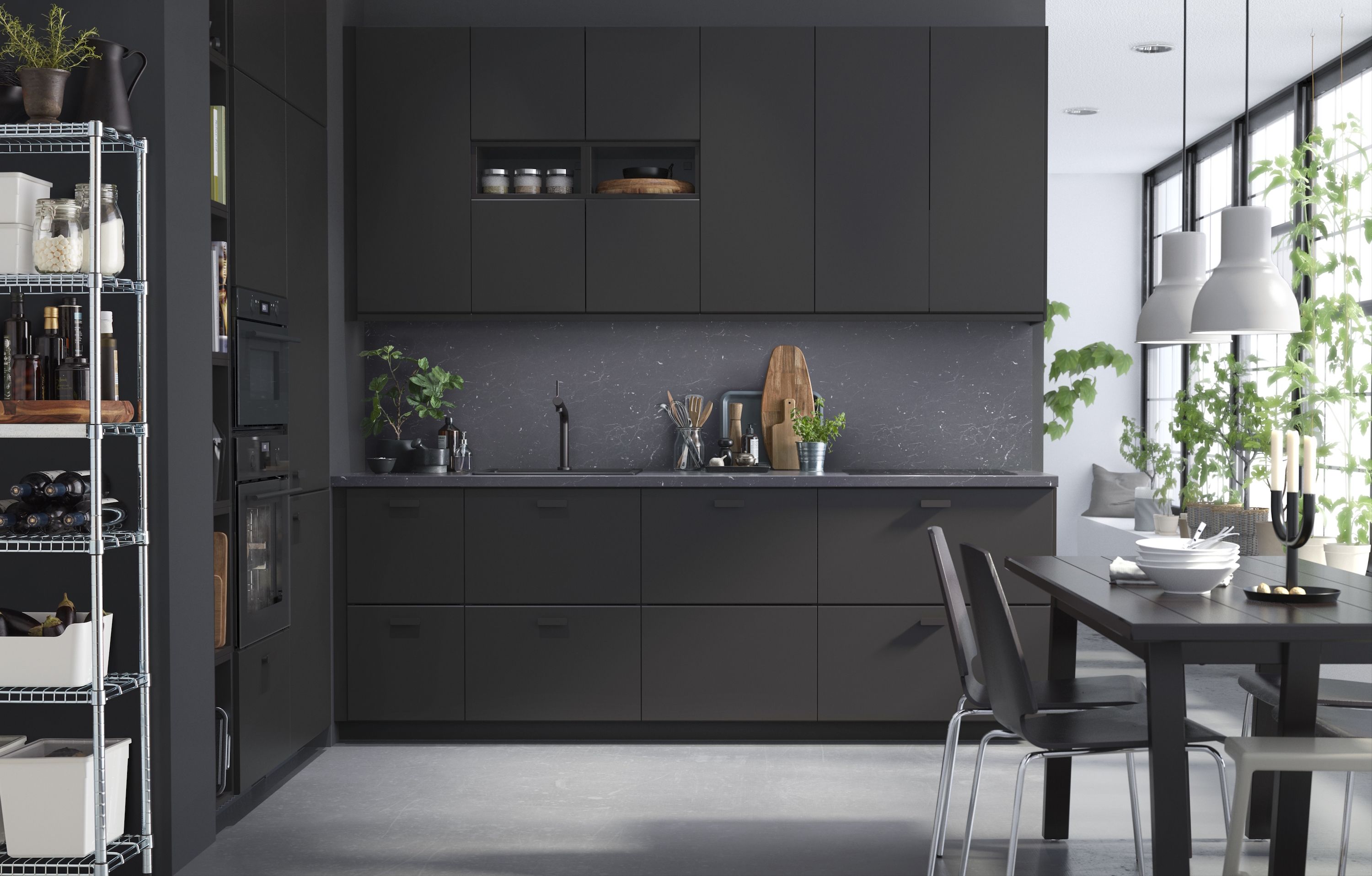IKEA Kitchen Cabinets Made From Recycled Materials - Black IKEA