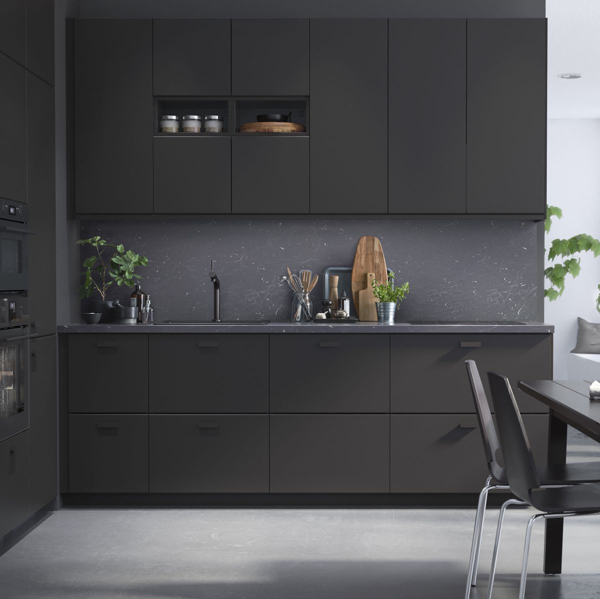 IKEA Kitchen Cabinets Made From Recycled Materials - Black IKEA Cabinets