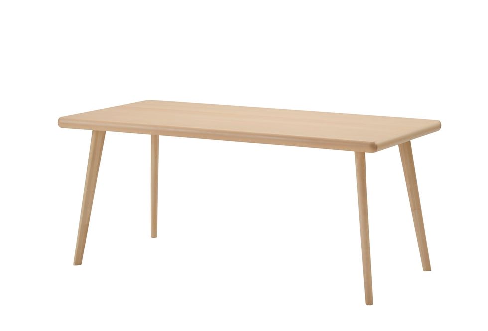 Furniture, Table, Outdoor table, Rectangle, Desk, Coffee table, Plywood, Wood, Sofa tables, Beige, 