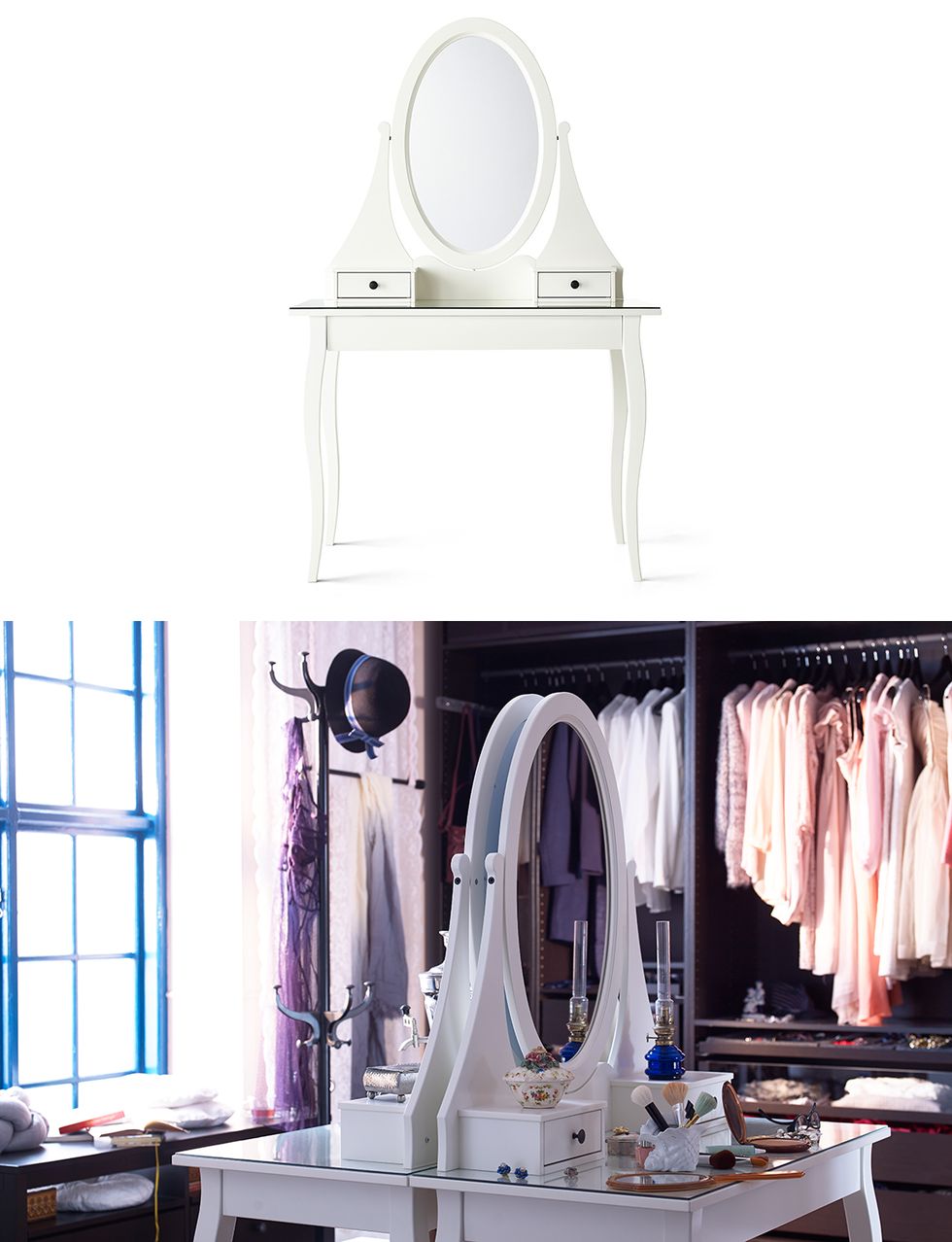 MALM cómoda de 6 cajones, blanco/espejo, 40x123 cm - IKEA