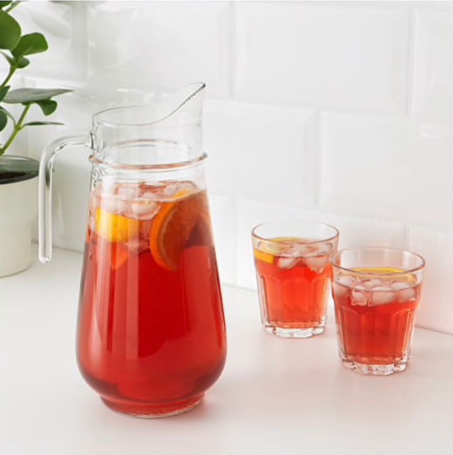 IKEA Red Plastic 6.5 Pitcher Lid Kitchen Iced Tea Lemonade Juice Meals  Picnic