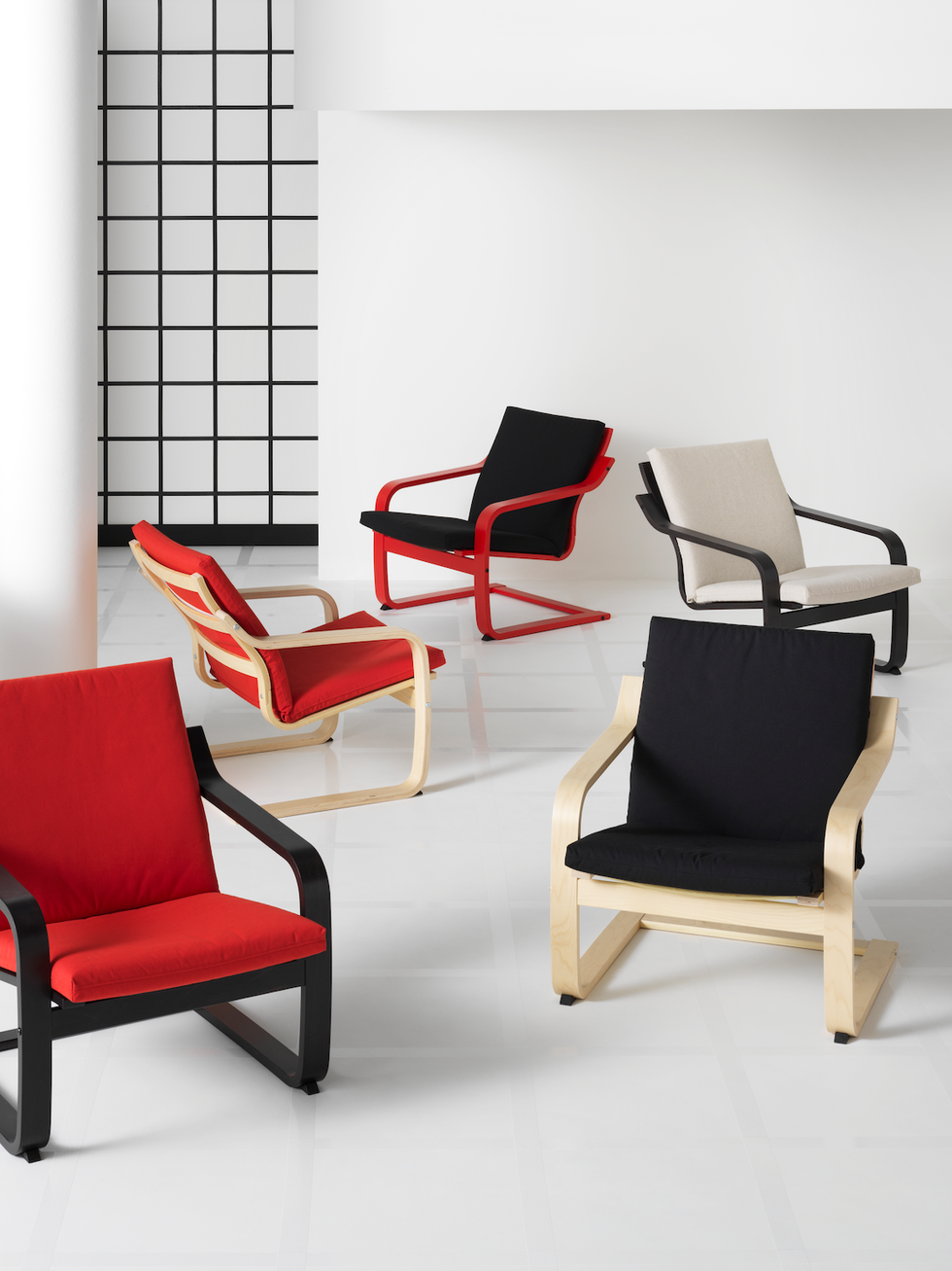 Ikea's Bestselling Poang Chair & Klippan Sofa Get Bold Makeover