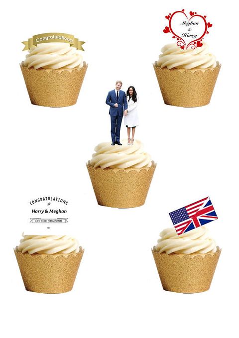 Prince Harry Meghan Markle Cake Toppers