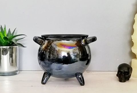 black cauldron for soup