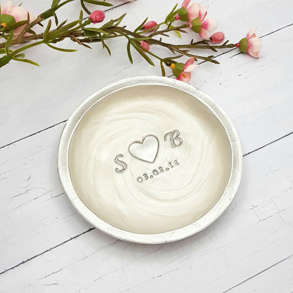 Heart Ring Dish - Couple's Monogram