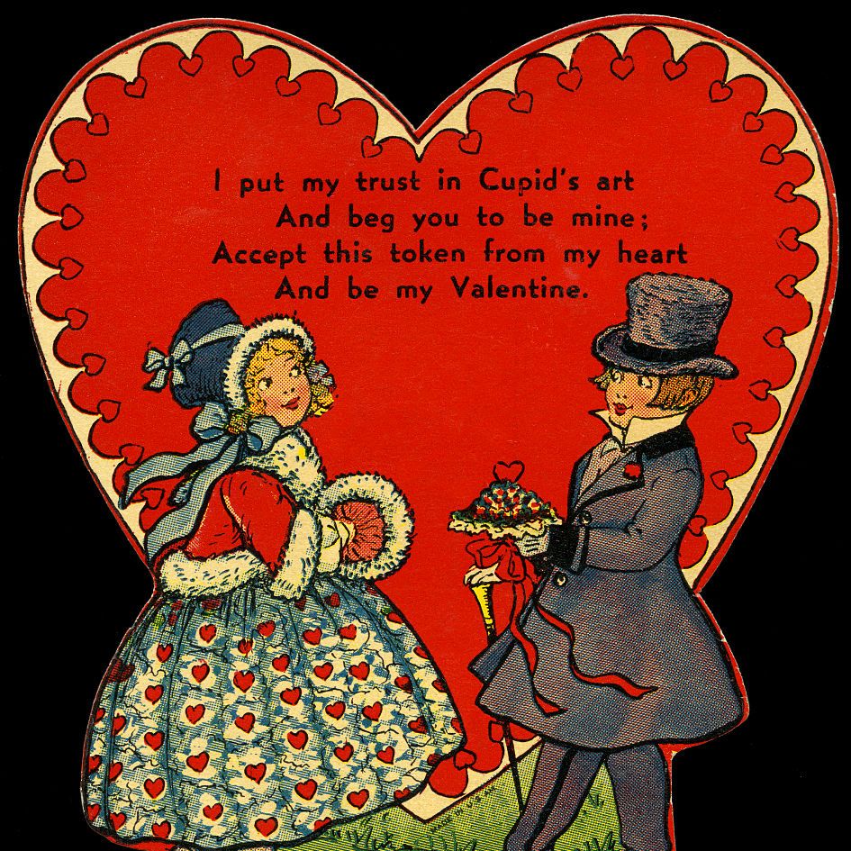 vintage valentine's day card