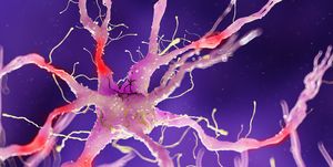 illustration of a damaged nerve cell