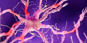 illustration of a damaged nerve cell