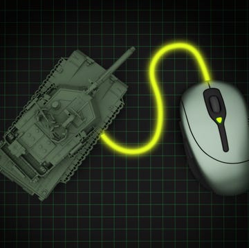 illustration of tank and computer mouse