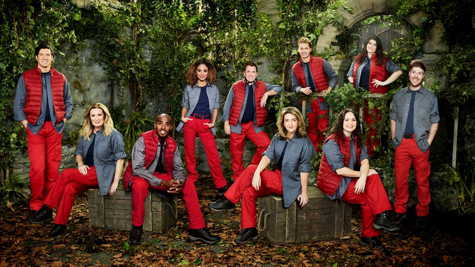 from itv studiosi’m a celebrity… get me out of here sr20 on itvpictured vernon kay, beverley callard, sir mo farah cbe, jessica plummer, shane richie, victoria derbyshire, aj pritchard, giovanna fletcher, hollie arnold mbe and jordan norththis photograph is citv plc and can only be reproduced for editorial purposes directly in connection with the programme or event mentioned above, or itv plc once made available by itv plc picture desk, this photograph can be reproduced once only up until the transmission tx date and no reproduction fee will be charged any subsequent usage may incur a fee this photograph must not be manipulated excluding basic cropping in a manner which alters the visual appearance of the person photographed deemed detrimental or inappropriate by itv plc picture desk  this photograph must not be syndicated to any other company, publication or website, or permanently archived, without the express written permission of itv picture desk full terms and conditions are available on the website wwwitvcompresscentreitvpicturestermsfor further information please contactjameshilderitvcom  0207 157 3052