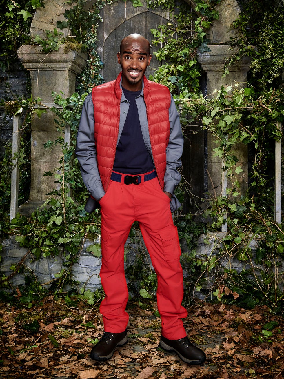 from itv studiosi’m a celebrity… get me out of here sr20 on itvpictured sir mo farah cbethis photograph is citv plc and can only be reproduced for editorial purposes directly in connection with the programme or event mentioned above, or itv plc once made available by itv plc picture desk, this photograph can be reproduced once only up until the transmission tx date and no reproduction fee will be charged any subsequent usage may incur a fee this photograph must not be manipulated excluding basic cropping in a manner which alters the visual appearance of the person photographed deemed detrimental or inappropriate by itv plc picture desk  this photograph must not be syndicated to any other company, publication or website, or permanently archived, without the express written permission of itv picture desk full terms and conditions are available on the website wwwitvcompresscentreitvpicturestermsfor further information please contactjameshilderitvcom  0207 157 3052