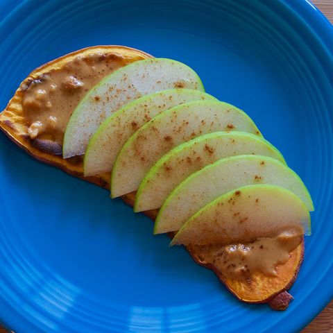 peanut butter apple sweet potato toast