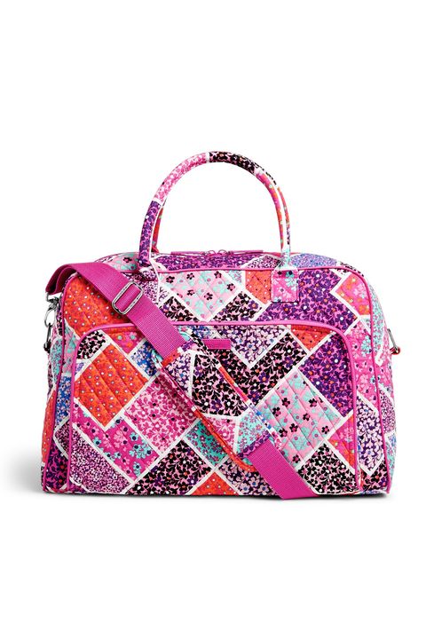 Handbag, Bag, Pink, Fashion accessory, Magenta, Shoulder bag, Beauty, Violet, Hand luggage, Pattern, 