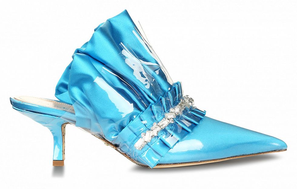 Footwear, Blue, Turquoise, Aqua, Shoe, High heels, Azure, Court shoe, Turquoise, Electric blue, 