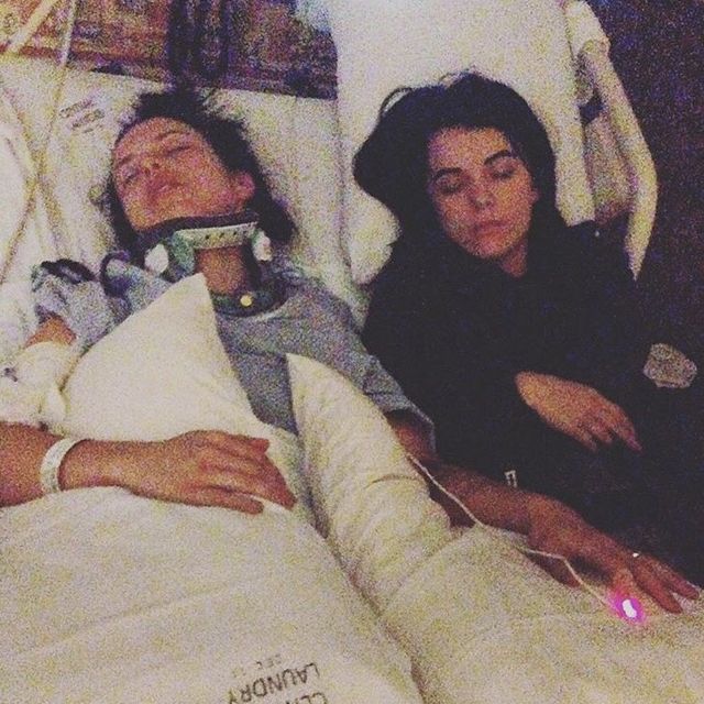 Bre Lasley in the hospital with sister