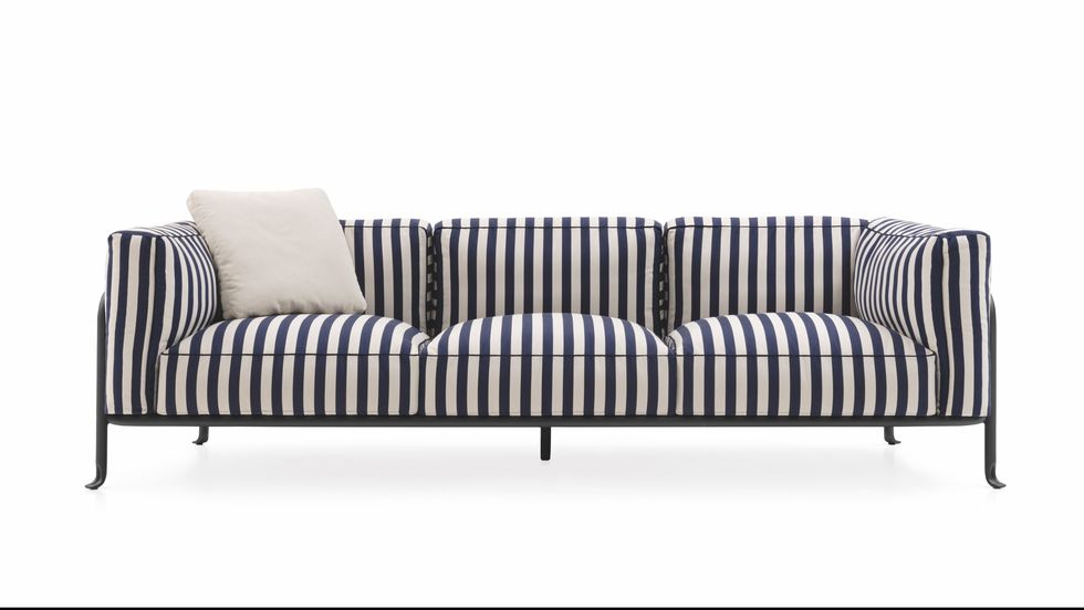 borea striped outdoor sofa by piero lissoni for bb italia
