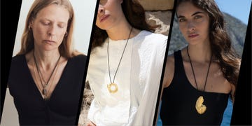 a collage of a woman