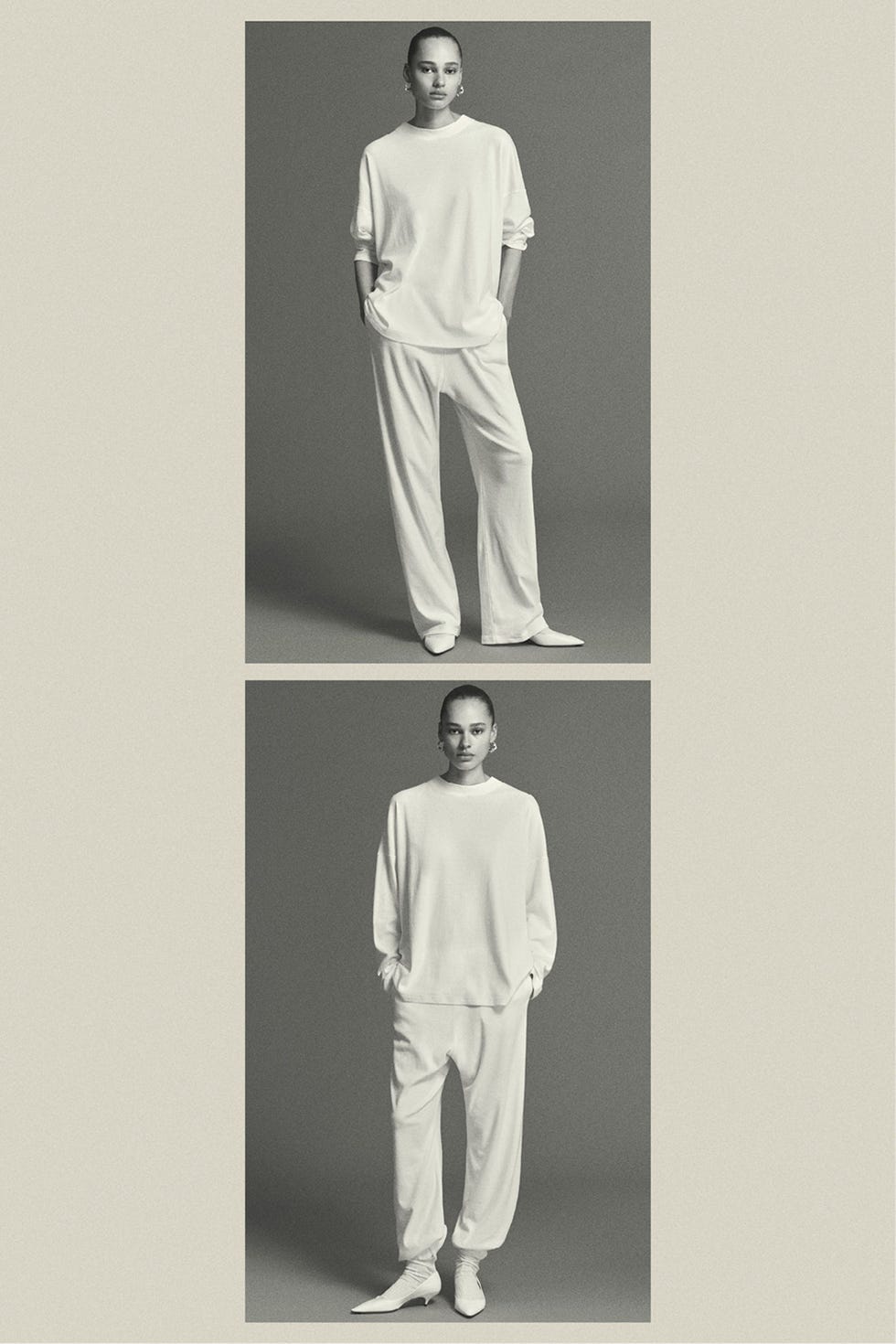 model in sweats