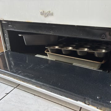 Oven Broiler oven broiler drawer filled with pans