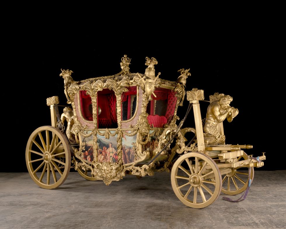 a small decorated carriage
