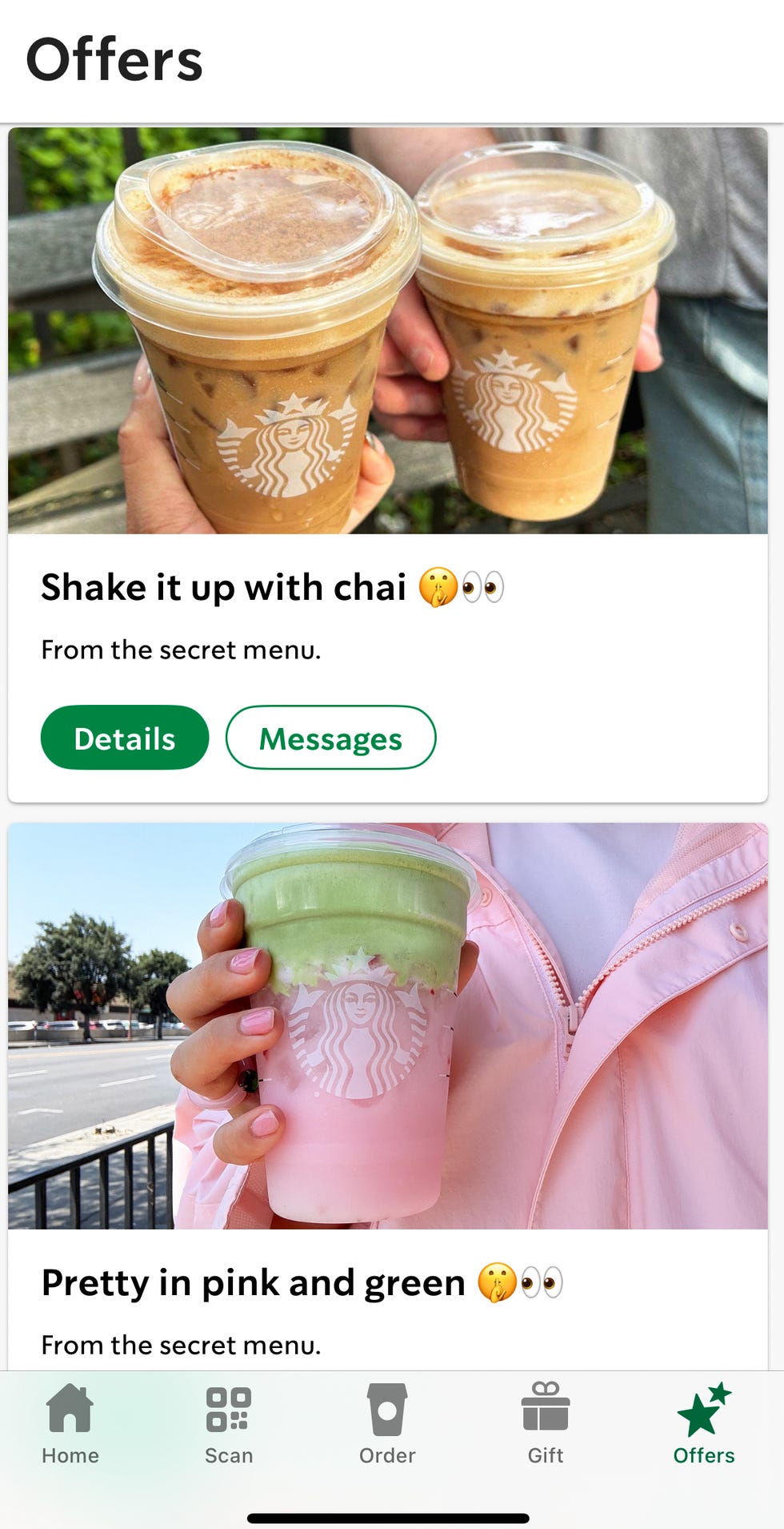 secret menu in offers
