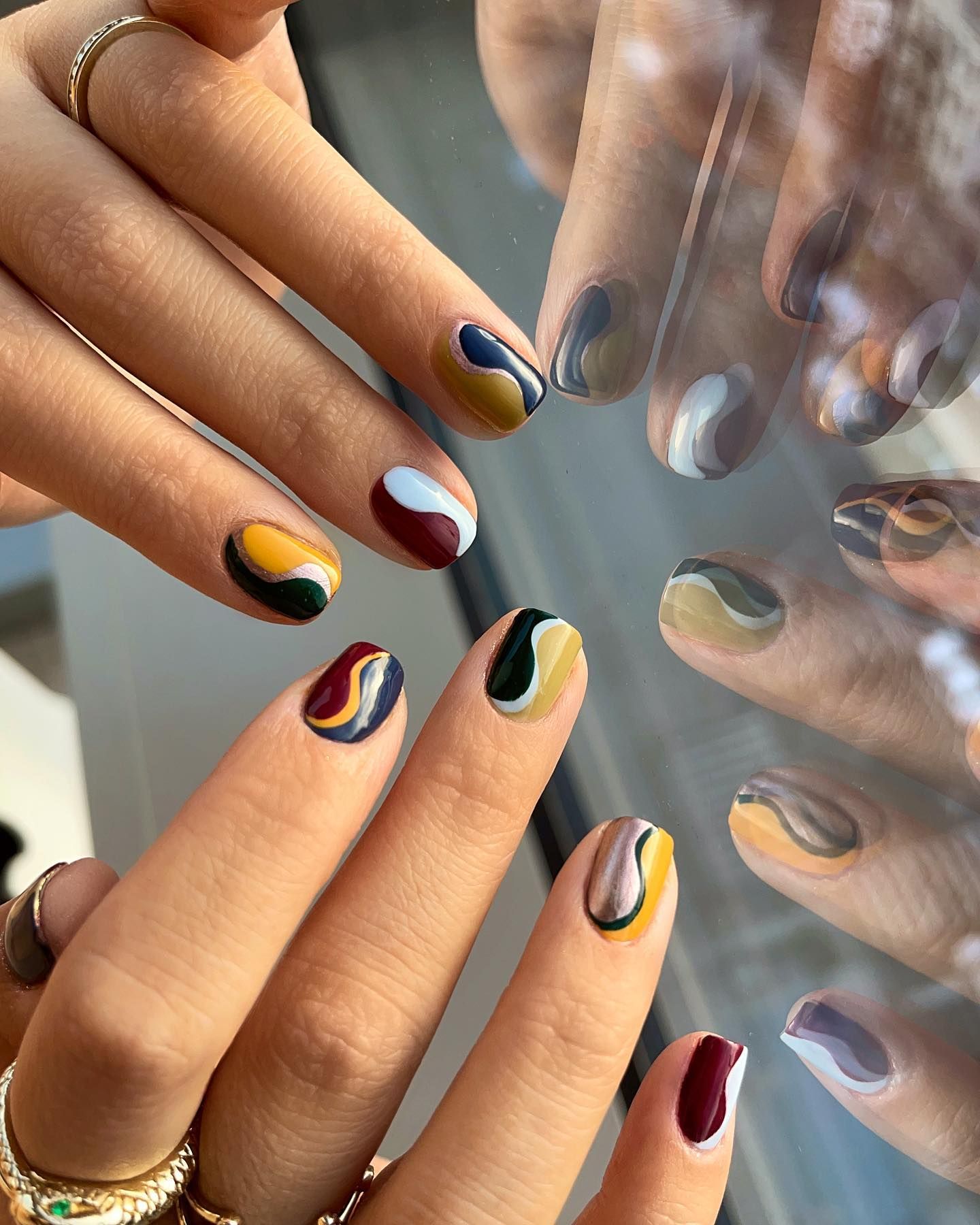 Update more than 136 multicolor nail art designs