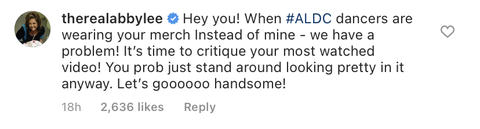 abby lee miller called out noah beck on instagram