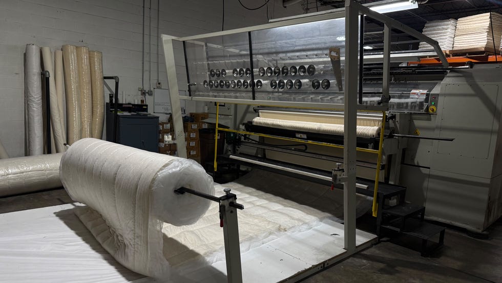 best organic mattresses - mattress factory a quilting machine for mattresses in a gots certified facility