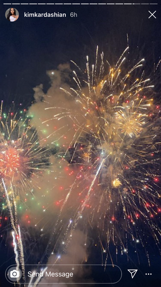 kim kardashian's fireworks for north's birthday