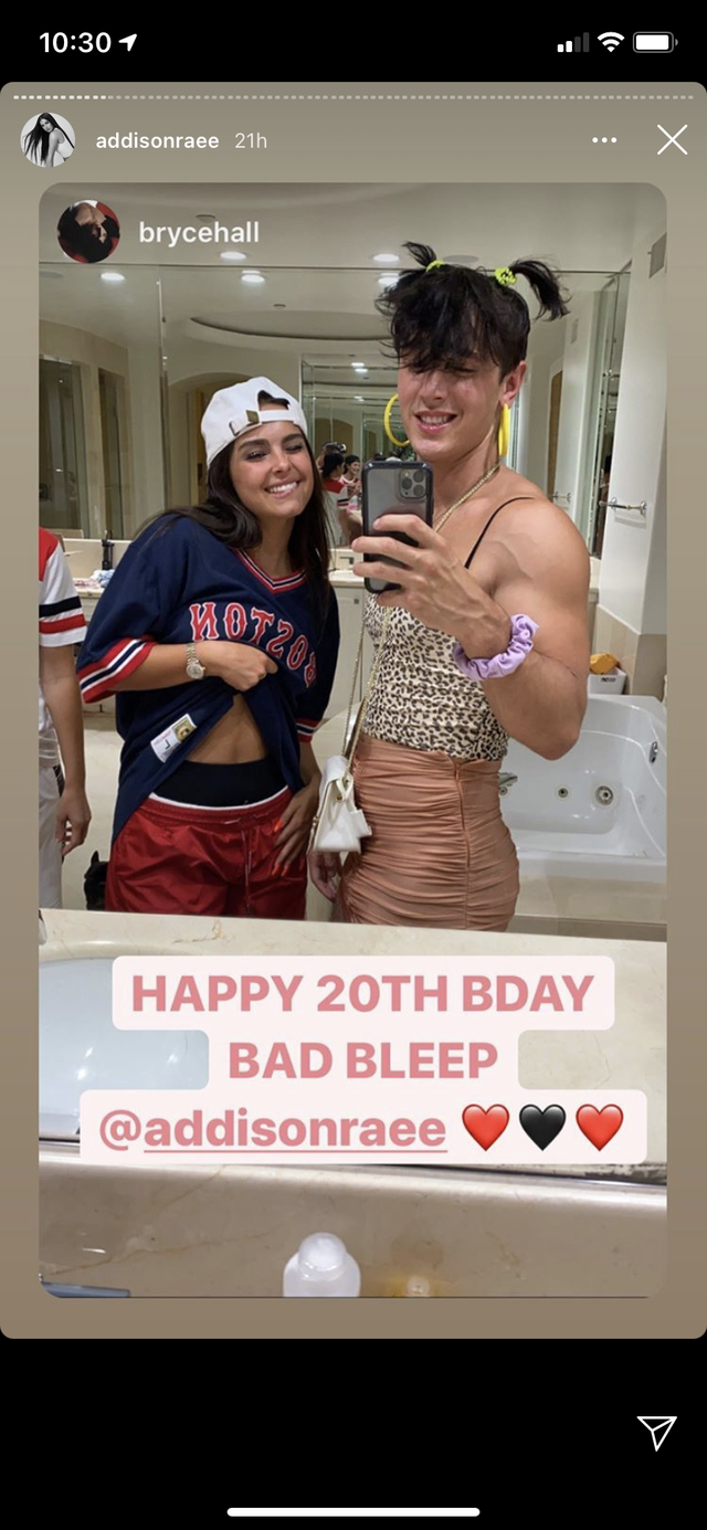 Bryce Hall Sent Addison Rae Flowers For Her Birthday After Saying He ...