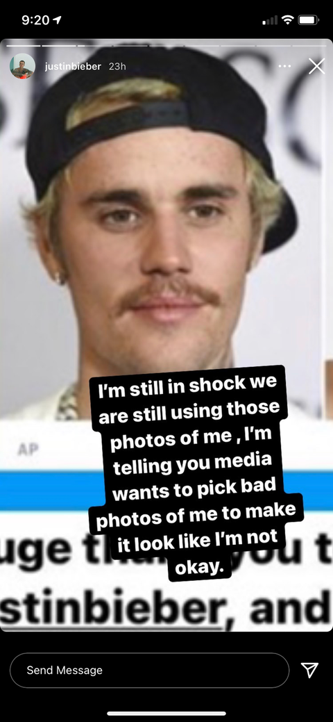 Justin Bieber Calls Out the Media for Using Photos of Him Where He ...