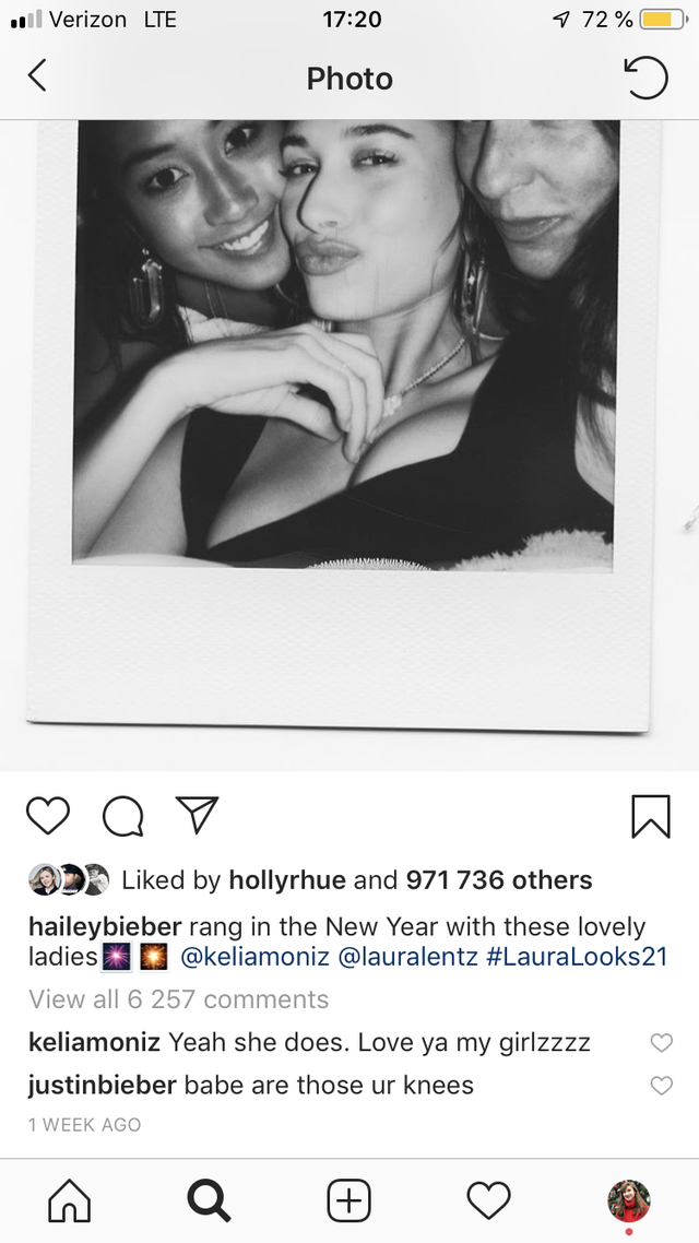 Justin Bieber flirted with Hailey Bieber over her boobs on Instagram