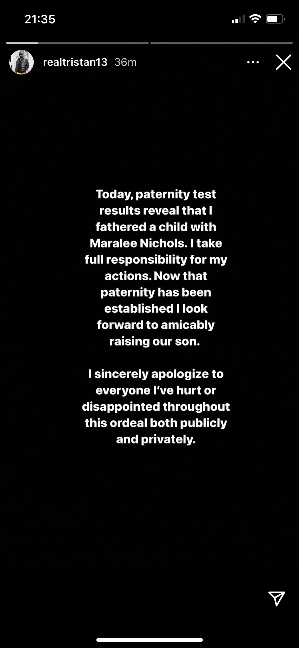Tristan Thompson Issues Apology to Khloé Kardashian After Fathering ...